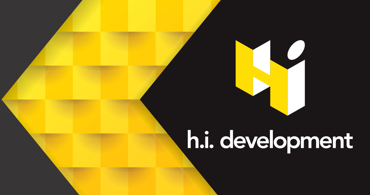 h.i. development logo with abstract design